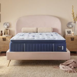 Comfortable brand-new mattresses displayed in store