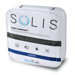 Queen-sized Solis mattress protector packaging